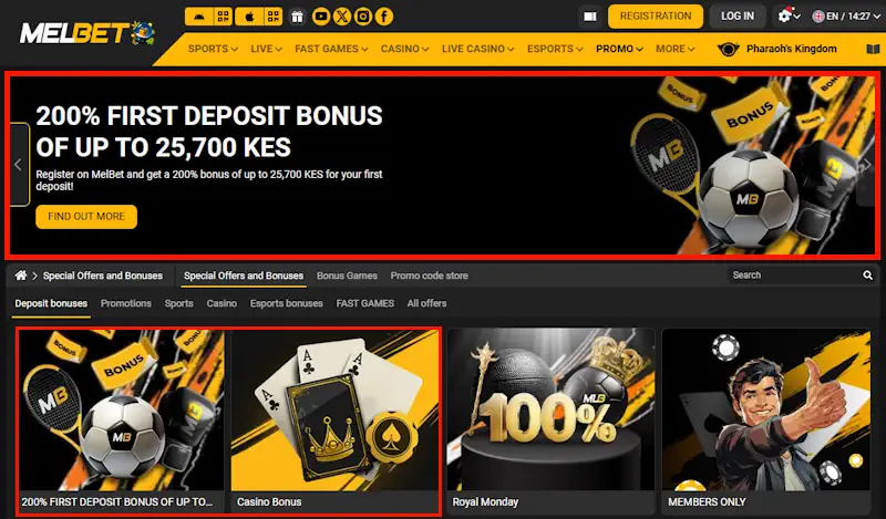 Melbet welcome package Screenshot